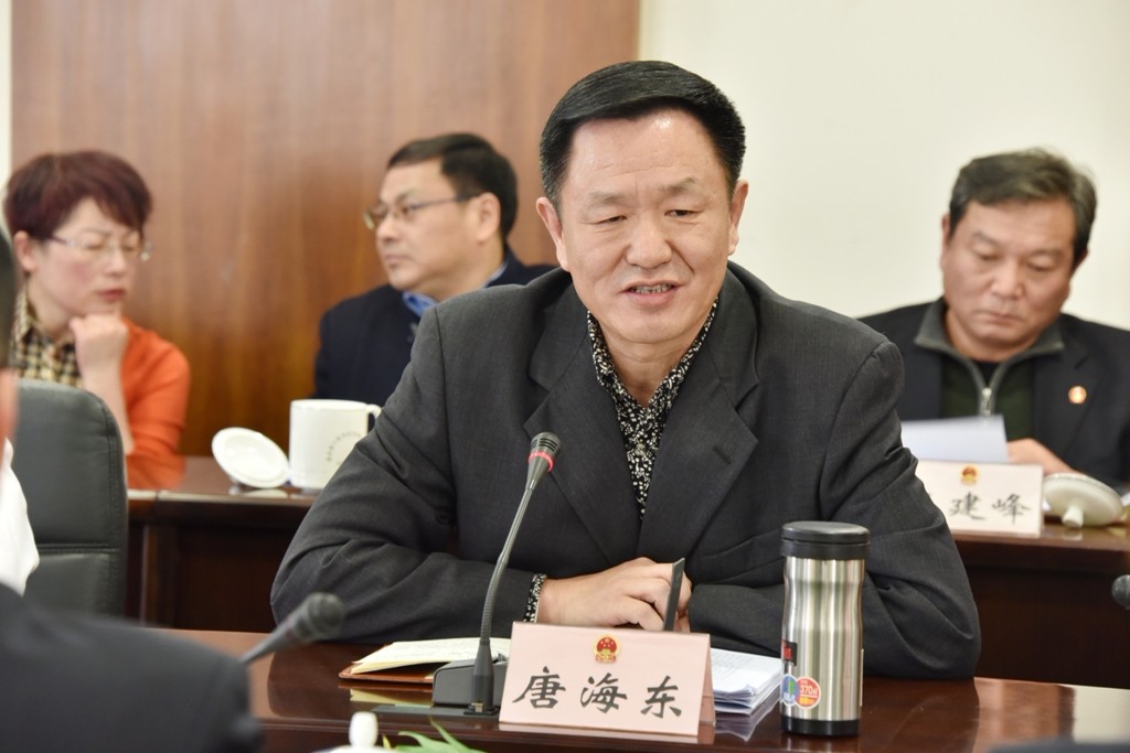 区人大常委会主任唐海东讲话